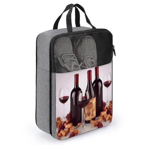 Sac à chaussures gris élégant et suspendu en taille unique