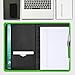 Gorbado Mini Padfolio/Junior Portfolio Folder Case, Business A5 Binder Organizer Notepad for Men Women, 5 x 8 Writing Pad Included, Green