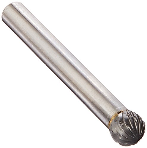 Image of Drill America SD-2 Carbide Burr /Rotary File Ball-End Double Cut for Die Grinder 5 /16 inch Dia. x 1 /4 inch Cut Length with 1 /4 inch Shank and 2 inch Overall Length, DUL Series