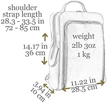 Time Resistance Leather Backpack for Men and Women - Brown Business Backpack - Laptop Bag - Rucksack Cognac