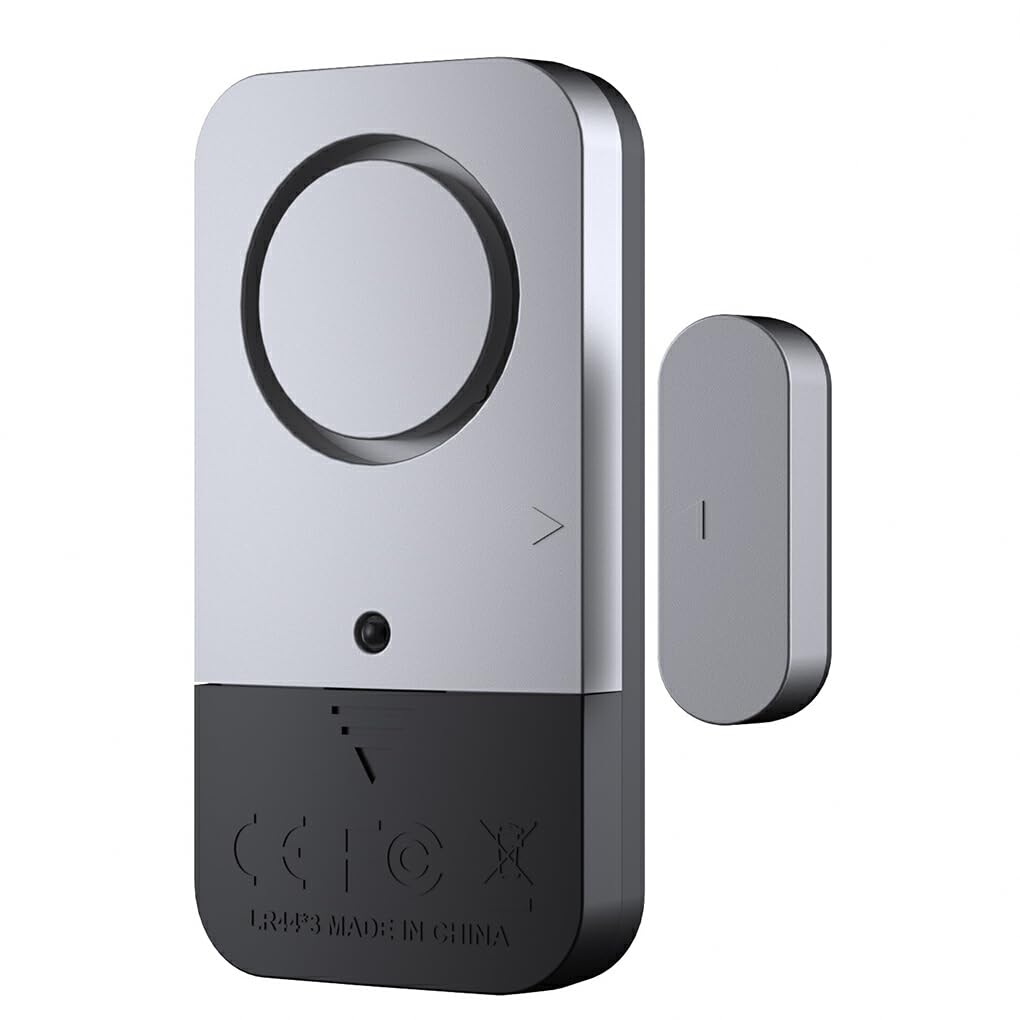 Alarma para Ventana de Puerta, para Sistema de protección de Seguridad para el hogar, Sensor magnético Ligero Independiente Flexible, Alarma antirrobo, 4 Piezas