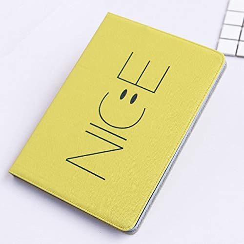 iPad Pro 11 inch Case - Nice Smiley Faces Emoji Pattern Flip Stand Case Cover (Sleep/Wake Feature) Tri-fold Stand Cover Shell Support for Apple iPad Tablet (Yellow)