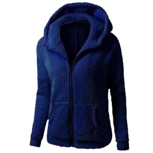 Womens Sherpa Jacket Fuzzy Fleece Warm Zip Up Hoodies Comfy Teddy Coat Winter Oversized Outerwear With Pockets
