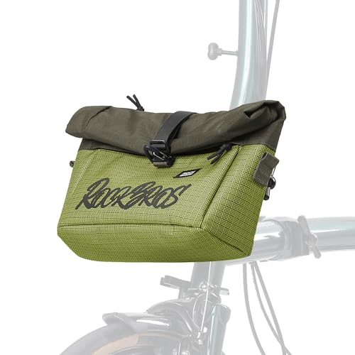 ROCKBROS Handlebar Bag for Brompton Folding Bike – Quick-Release Handlebar & Shoulder Bag, Convertible Crossbody Commuter Bag Compatible with Brompton Front Block