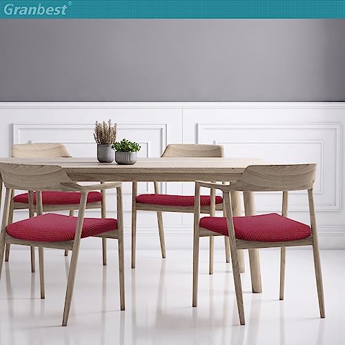 Granbest Jacquard Dining Chair Seat Covers Set of 4 - Image 3
