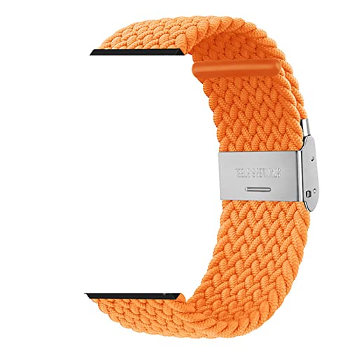 Bracelet montre Garmin Fenix 7 6 5 nylon tressé orange boucle élastique 26mm