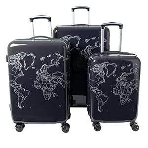 Crosstravel 3-częściowy zestaw wózków Voyage World-Map