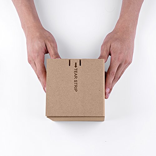 Titan Mall Easy Seal Corrugated Cardboard Cube Packaging Box (32 ECT Grade), 5x5x5-Inch, Pack of 25