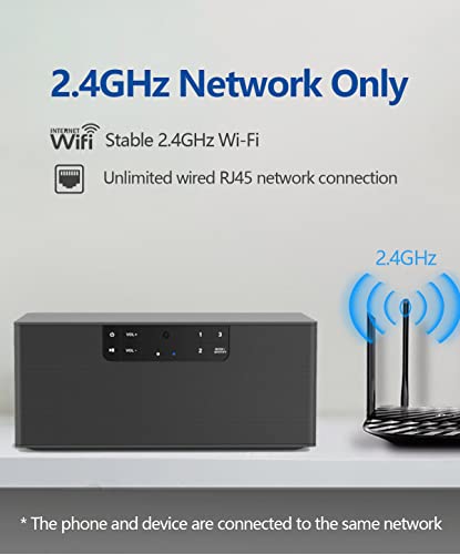 Hi-Fi Stereo Sound Internet Radio With Spotify, Bluetooth Speaker. Wifi Smart Radio Group Wireless Connect. App Control For Radio Via Smartphone, Classic Design- Black #TOP4