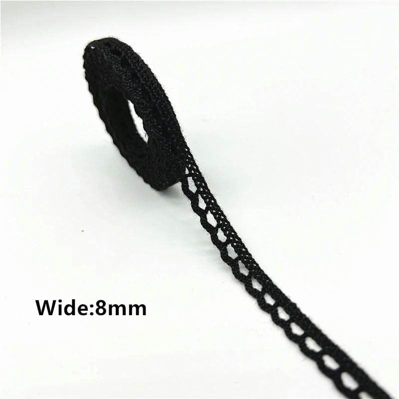 Cinta de encaje de tela, Cinta de encaje ganchillo algodón, 2 yardas, 10 mm/50 mm, multicolor(19)