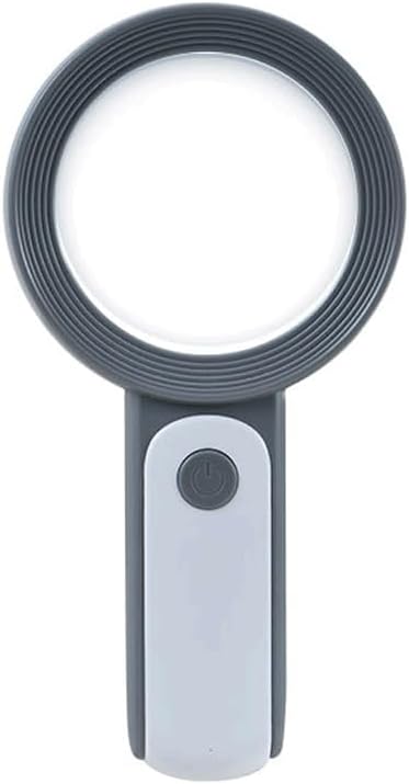 Handheld Magnifying Loupe with LED Magnifier Coins Stamps Seniors(E)