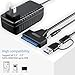Mbiydeg SATA to USB 3.0 and USB C Adapter Cable for 3.5 2.5 Inch SSD/HDD Hard Drive Reader, External Converter for SSD/HDD Data Transfer with 12V/2A Power Adapter