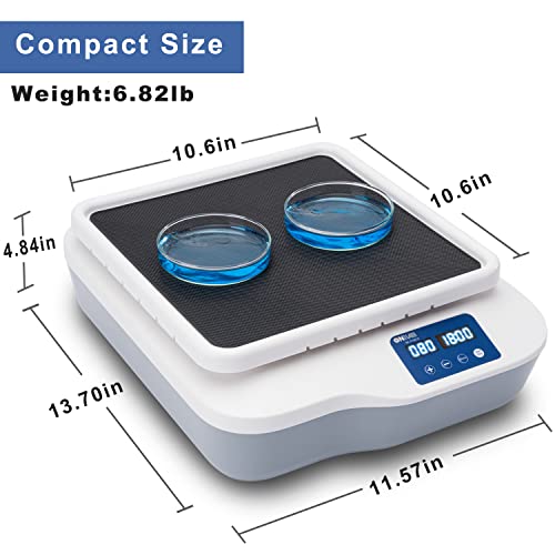 Onilab Digital Orbital Shaker Adjustable Speed 40-200Rpm,Capacity 2Kgs, Orbital Rotator Shaker With Continuous Mode(Set Time To Zero) Or Timer Mode, Lcd Display Speed And Time, Labs And Classrooms #TOP6