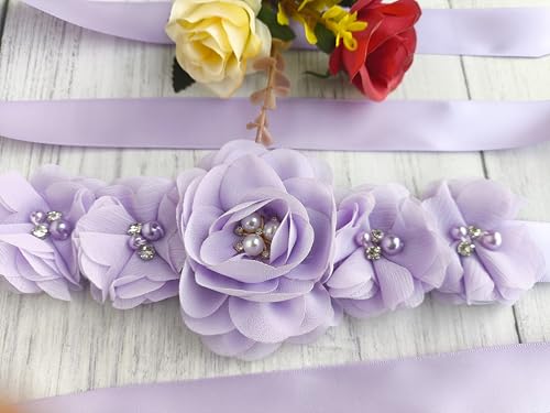 Pearl Sash for Flower Girl Bridal Wedding Bridesmaid Sash Belt Floral Sash Belt for Women3