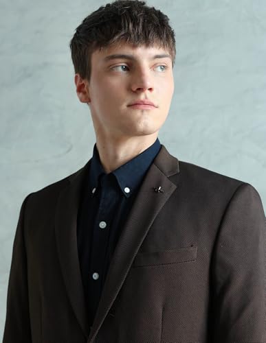 Image of Arrow Men's Zero Calorie Slim Fit Textured Blazer
