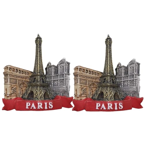 Imán para refrigerador Torre de París 3D, pack de 2 miniatura 1
