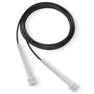 Comba Crossfit PORTENTUM Ligera, con Mangos de Plástico Ergonómicos y Resistentes al Sudor, Comba de Saltar de Longitud Ajustable – Ideal para Fitness, Boxeo, Crossfit y otros Deportes