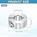 MECCANIXITY 2Pcs Shaft Collar 15mm Bore Single Split 304 Stainless Steel Clamping Shaft Collars for Industrial Automation Conveyor Belt Systems