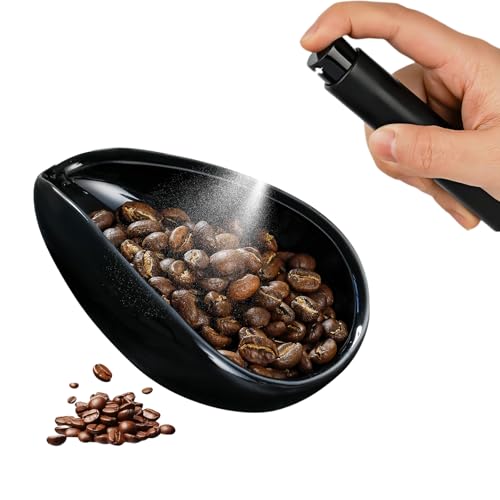 ISHEWUDU Ensemble tasse doseuse à café en céramique et flacon pulvérisateur – Tasse de pesée en grains de café et pulvérisateur de feuilles de thé...