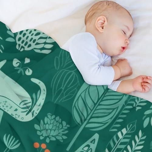 Couverture en flanelle légère grand format avec imprimé animaux - 8