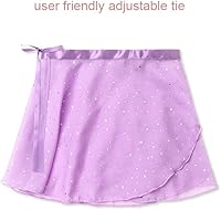 Vista 4 de EQSJIU Leotardos de ballet para niñas con falda extraíble, combo de manga con volantes y lazo