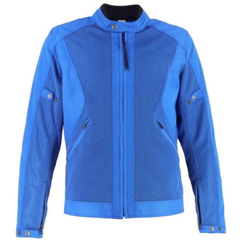 Blouson textile de moto Helstons Stoner Evo veste été en mesh bleu XL pour motard
