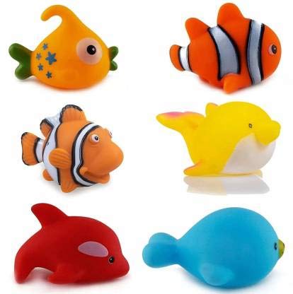 VIBGYOR PRODUCTS Silicon Kids Chu Chu Bath Toys Fish Animals Set for Baby Kids - Multicolour, Set of 6 (B08ZRTK8M5) Amazon Price History, Amazon Price Tracker