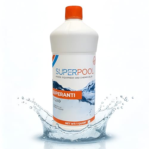 Superpool Pool & Spa Stain and Scale Control Hard Water Metal Stain Treatment for Pools & Hot Tubs Calcium -Copper & Iron Out Rust Stain Remover - Liquid Hard Water Stain Remover