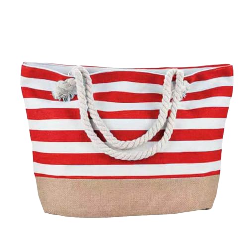 Bolsa de playa para mujer, bolsa de playa familiar, bolsa de playa, bolso de playa, bolso de mano con cremallera y resistente a la arena, adecuado para la playa, viajes, piscina, gimnasio
