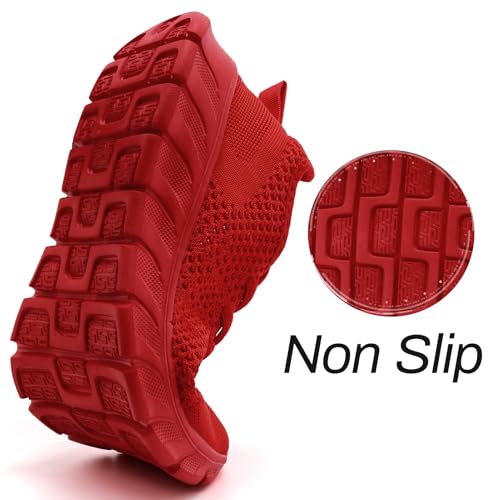 Image of Men Running Tennis Shoes Gym Fashion Sneakers Walking Workout Shoes Athletic Slip on Breathable Mesh Comfortable Lightweight Casual Sport Shoe