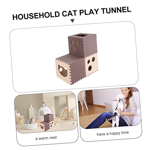 Tunnel interactif pour chat et chaton d'intérieur en tissu résistant