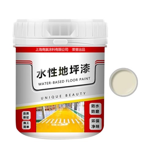 Pintura de suelo a base de agua - Revestimiento de hormigón impermeable antideslizante de secado rápido, 500 g | Pintura de suelo de hormigón para garaje, taller, superficies interiores y exteriores