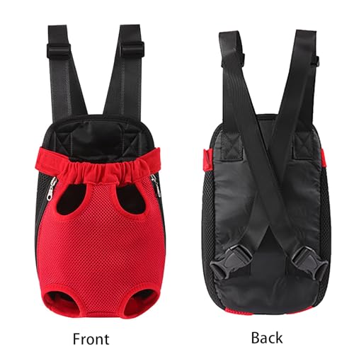 Hunde Rucksack für 1.1-2.3kg, Verstellbare Welpen Haustier Rucksack Hund Tragetasche, Camping und Reisen, Schultertasche für kleine und mittelgroße Hunde, Katzen, Kaninchen (Blau, S)