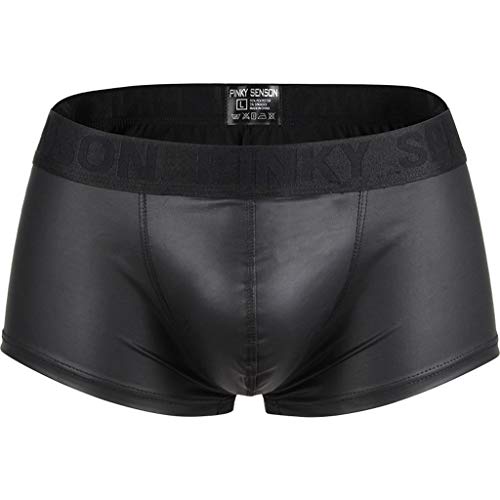Czizitong Boxer En Cuir Érotique Homme – Culotte Malles Sexy En Cuir Synthétique, String Confortable Et Sensuel