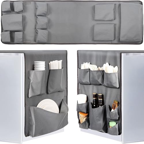 Camper Fridge Organizer, RV Refrigerator Side Storage Bag with 9 Pockets, Space-Saving Hanging Organizer for Travel Trai - Detailed View