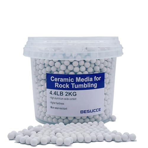 Besucce BESUCCE-‎CERAMIC GRIT-4.4LBS-4 4.4 Lbs Rock Tumbling Ceramic Pellets Filler Media cover