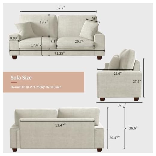 DOPEDIO Modern Loveseat Sofa for Small Spaces