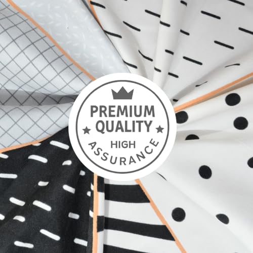 Image of MAFATLAL Plush 140 GSM Double Bed Sheet | Soft Microfiber Fabric | Queen Size 90x100 Inches | Smooth, Breathable & Durable | Black & White
