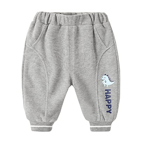 Toddler Baby Boys Baggy Sweatpants Pull on Joggers Cute Elastic Waist Sports Trousers School Uniform Lounge Wear
