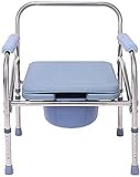 Padded Seat Transfer Bench, Wheelchair Heavy Duty Drop Arm Bedside Commode Chair,Homecare Toilet Seat with Safety Steel Frame, Extra Wide 3 in 1 Toilet Chair Adjustable Height Support Tool Bat