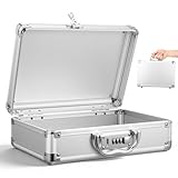 PRETYZOOM 290*205*100mm Heavy Duty Aluminium Alloy Flight Case with Password Lock, 11-Inch Portable Hard Shell Case for Medicine, Secure Transport Protection for Instruments Wear Resistant Tool Box