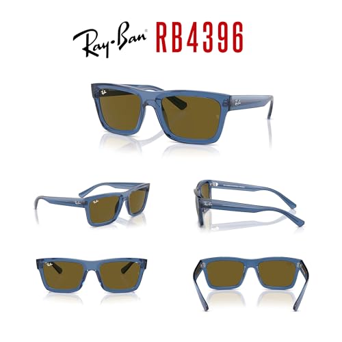 Image of Ray-Ban RB4396 Warren Rectangular Sunglasses for Men for Women +BUNDLE with ACCESSORY EYEWEAR KIT