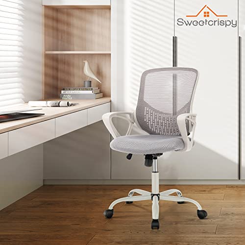 Office Chair, Ergonomic Desk Chair, Home Office Desk Chair, Mid Back Mesh Computer Chair, Cute Swivel Rolling Task Chair With Lumbar Support And Armrests #TOP1