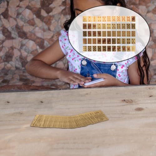 NOLITOY Kleiner Spielkarten Satz Kleine Pokerkarten aus Bruchfestem Material Goldfarbenes Miniatur Kartenspiel für Reise und Puppenhaus Dekoration – Bild 7