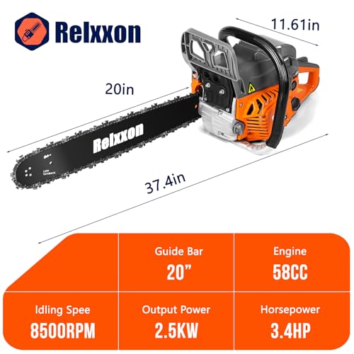 Relxxon 58Cc Gas Chainsaw, 20-Inch thumb #4