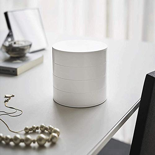 Boîte de rangement de bijoux rotative 360 à couvercle HMJGDHX