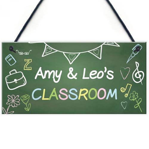 Plaque de porte Classe personnalisée pour porte pour fille fils Decoration maison