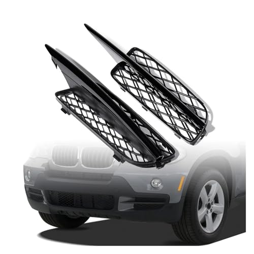 Rejilla frontal inferior para X5 E70 2007-2010 en negro brillante, piezas 51117159593 y 51117159594