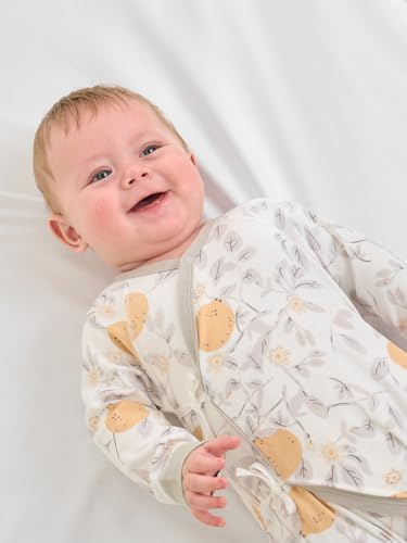 BINIDUCKLING Newborn Kimono Side Tie Wrap Over Long Sleeve Romper3