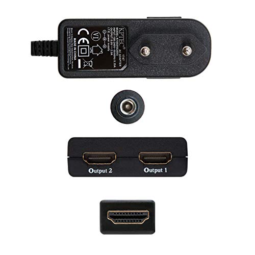 Duplicador HDMI 1x2 divisor de señal activa para dos pantallas del televisor 5